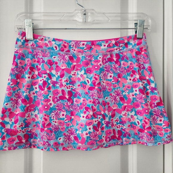 Lilly Pulitzer Other - Lilly Pulitzer Girl's Mini Aila Skort, Aura Pink Baby Bloomer, Girl's XL (12-14)